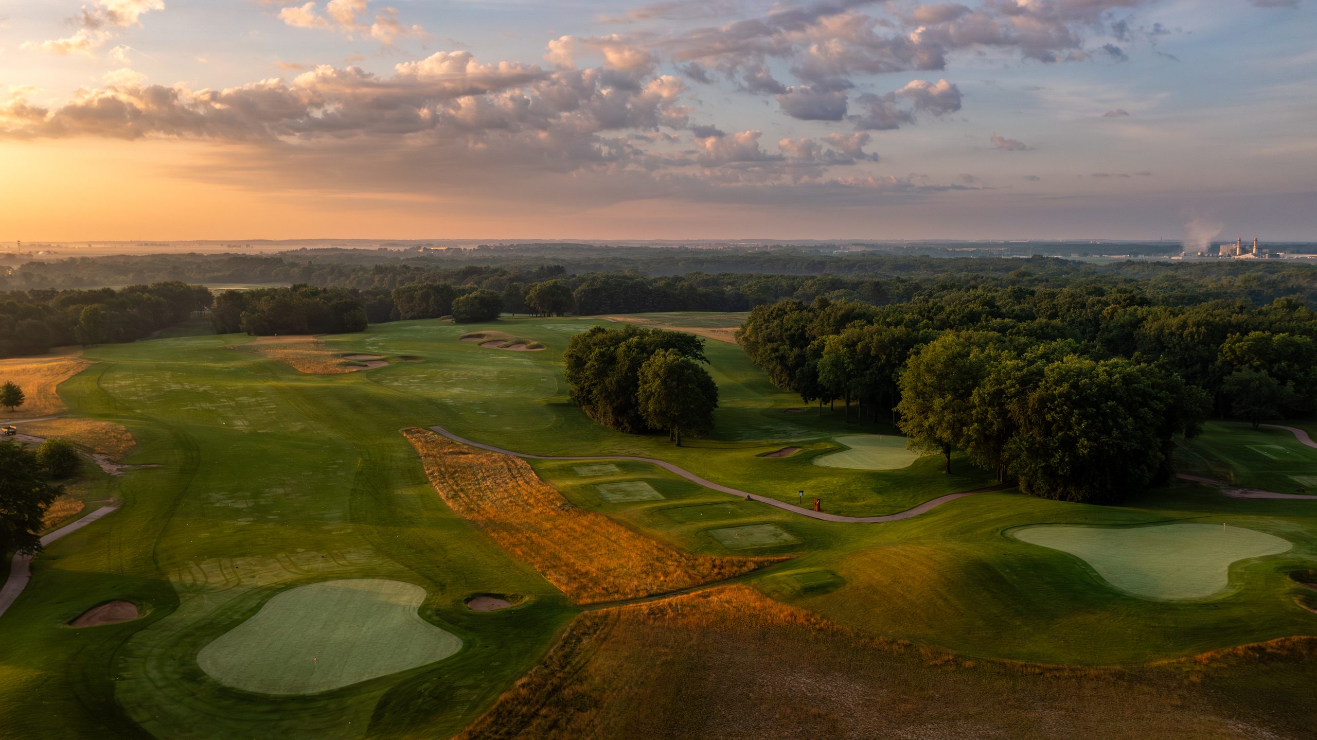 Drone photography of Glen Erin Golf Club in Janesville, Wisconsin
